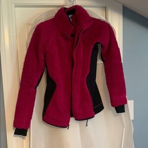 Women’s Columbia Pink and Black Teddy Jacket for Cozy Warmth